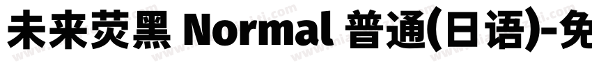 未来荧黑 Normal 普通(日语)字体转换